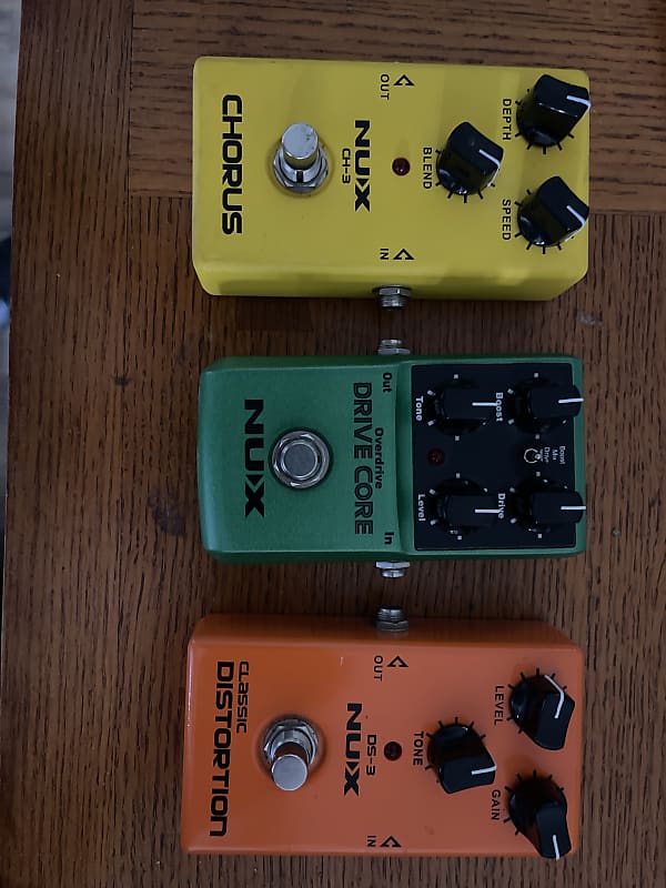 NUX Chorus, Distortion, Overdrive/Boost Reverb