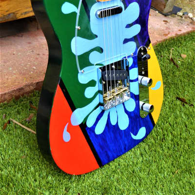 DY Guitars Brad Paisley tribute water / splash Paisley relic  / tele body PRE-BUILD ORDER image 4