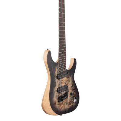 Schecter Reaper-7 Multiscale 7MS Electric Guitar Charcoal Burst image 8