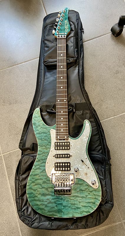 Schecter SD-2-24 - GRN See-thru-Green Made in Japan 2014 | Reverb