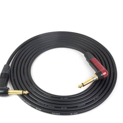 Canare GS-6 Instrument Cable | Right Angle 1/4" TS to Right Angle silentPLUG | Neutrik Gold | 5 Feet image 2