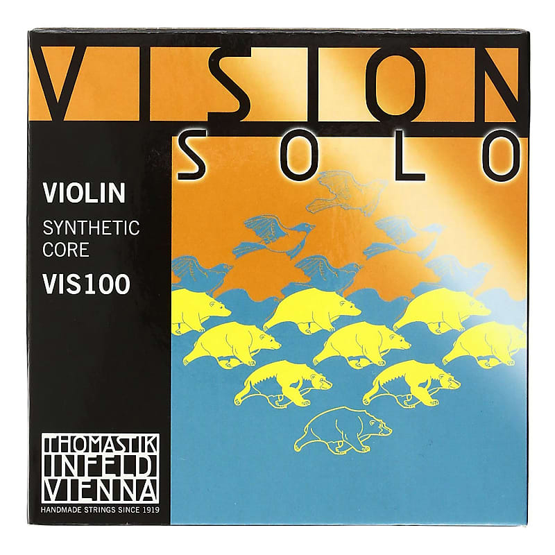 Thomastik-Infeld	VIS100 Vision Solo Synthetic Core 4/4 Violin String Set - (Medium) image 1