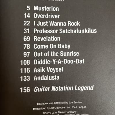 Joe Satriani - Professor Satchafunkilus and the Musterion of Rock - Guitar Tab / Tablature Book image 3