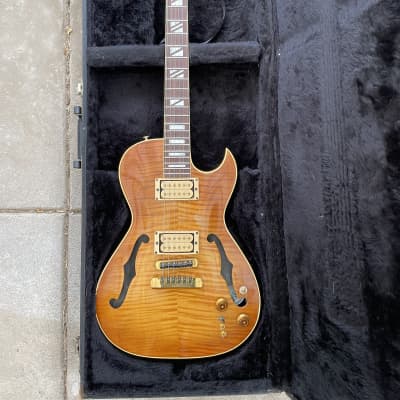 Heritage SAE Custom Semi-Hollow Guitar 90s Sunburst Flame Top for sale