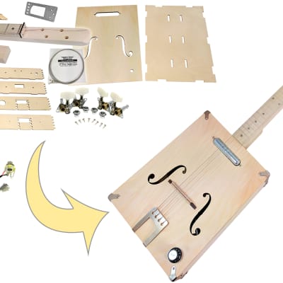 The "Tupelo Tenor" 4-String Acoustic/Electric DIY Box Guitar Kit image 3