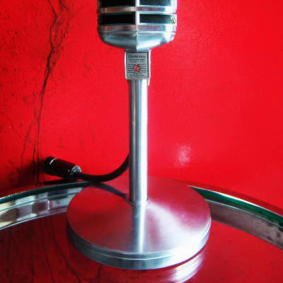 Vintage RARE 1940's Electro-Voice 910 crystal Microphone w matching stand & cable 610 911 611  # 2 image 4