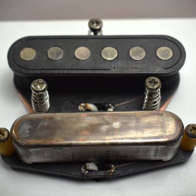 Wiggins Brand,  heavy relic Telecaster hand wound pickup set, Traditional's, Vintage wound, alnico 5 image 3