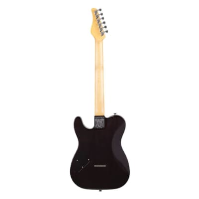 Schecter PT Classic 6-String Right-Handed Electric Guitar with Mahogany Semi-Hollow Body and Ebony Fretboard (Transparent Black Burst) image 2