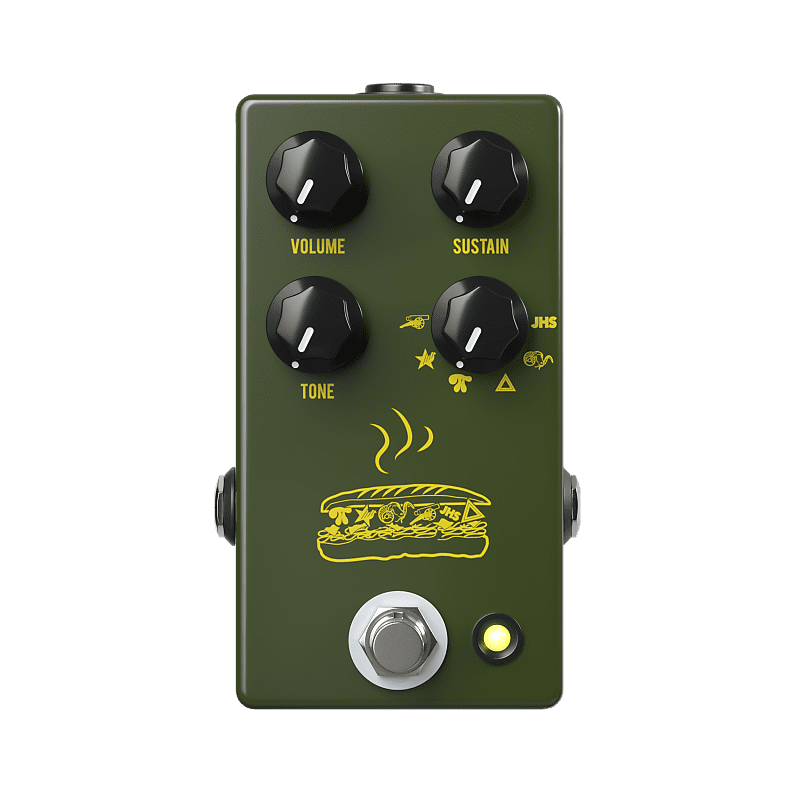 New JHS Muffuletta Army Green Fuzz Guitar Effects Pedal | Reverb