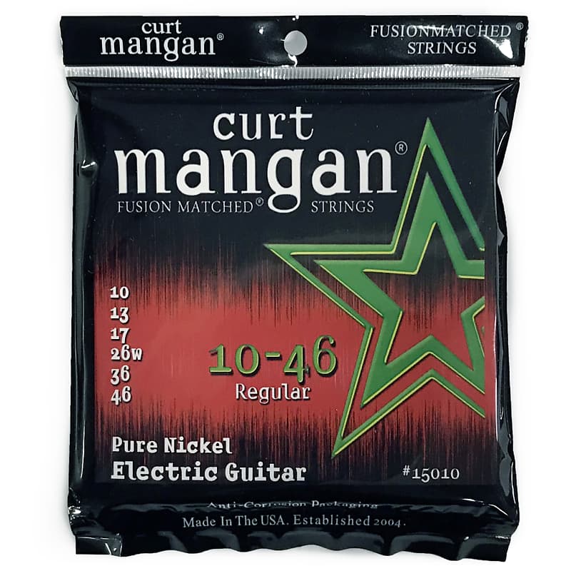 3 Pack Curt Mangan Pure Nickel Electric Guitar Strings 10 46