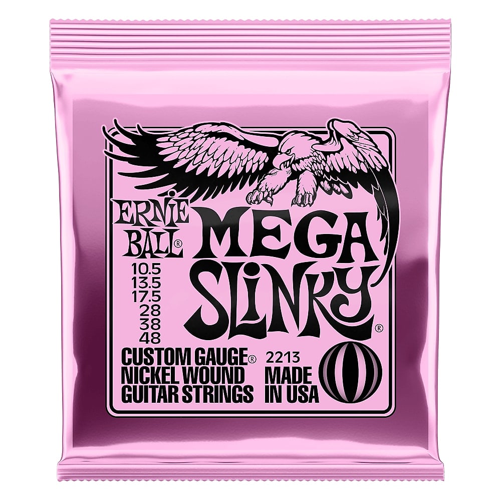 Ernie Ball Mega Slinky Nickel Wound Electric Guitar Strings 10.5-48 Gauge
