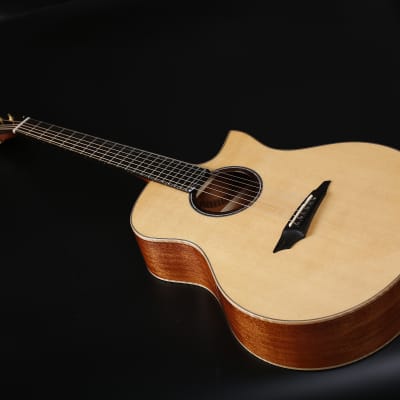 Avian Songbird Standard 3A Natural All-solid Handcrafted African Mahogany Acoustic Guitar image 3