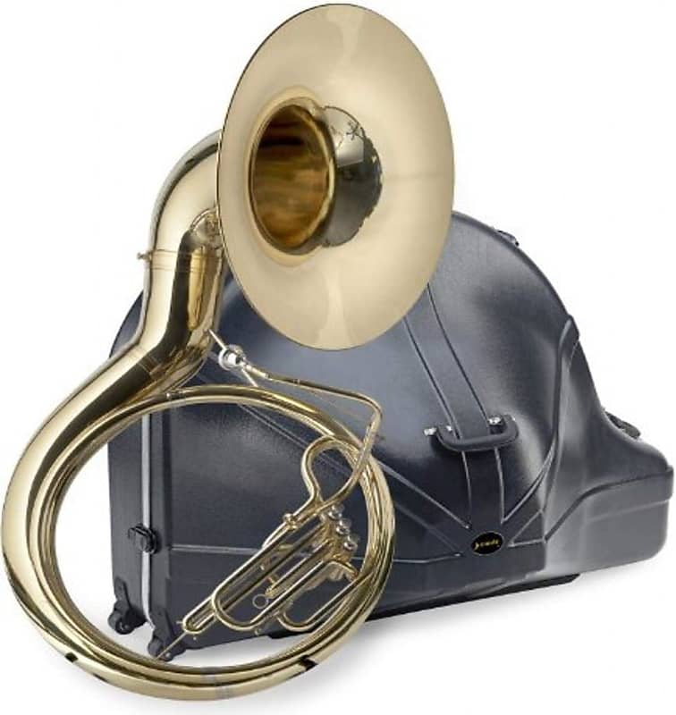 Levante Bbb Sousaphone 3 Valves W/Abs Case On Wheels Gold Lacquer Lv-Mb4705 image 1
