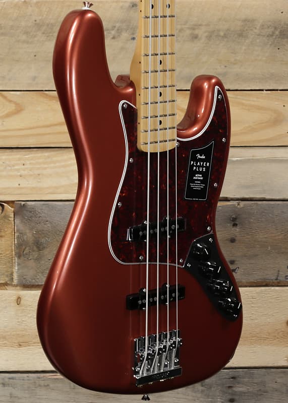Fender  Player Plus Jazz Bass Aged Candy Apple Red w/ Gigbag image 1