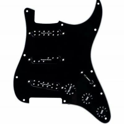 Seymour Duncan Everything Axe Pre-wired pickguard / pickup set for Strat - black image 1