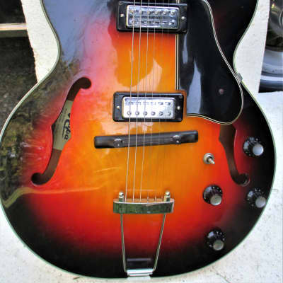 Kapa  Series 500 Guitar, 1960's,  Sunburst, 2 P.U.'s, Clean image 3