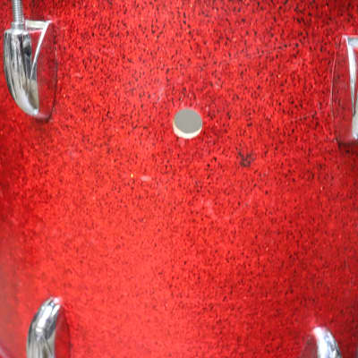 Gretsch 12x15 Floor Tom Drum Red Sparkle Vintage 1970's image 2