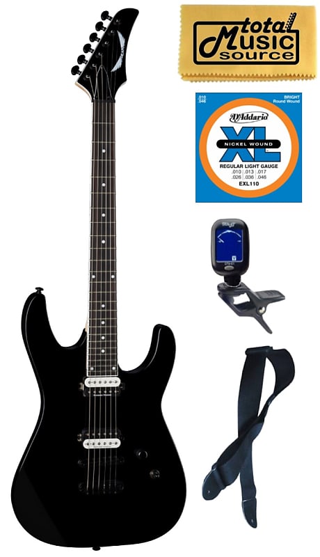 Dean MD24 CBK Modern Select Series Electric Guitar, Classic Black, Bundle image 1