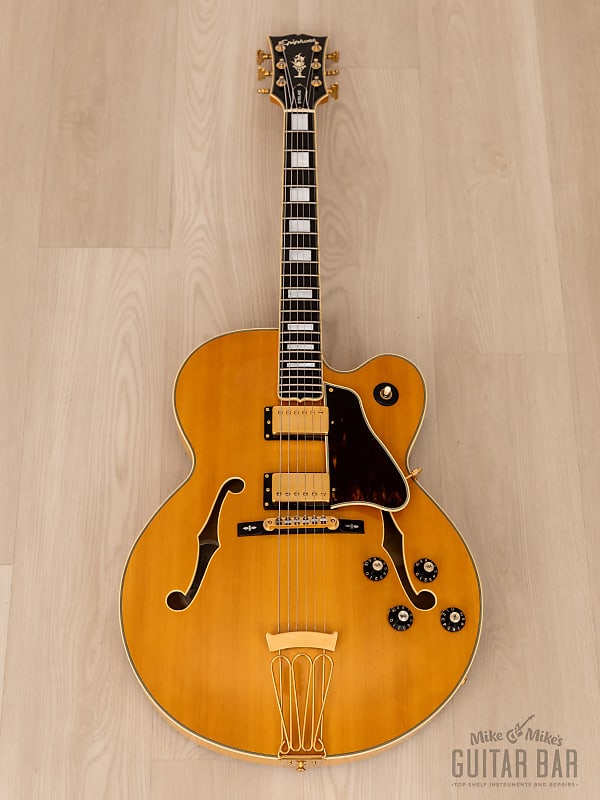 2003 Epiphone Elitist Byrdland Archtop, Near-Mint w/ Open Book Headstock,  USA Pickups, Case & Tags, Japan Terada