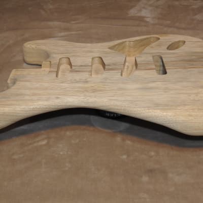 Unfinished 1 Piece White Limba/Korina Stratocaster Body S/S/S Pickup Routes Very Light 3 Pounds 6.2 Ounces! image 9