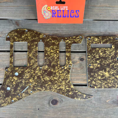 Real Life Relics Brown Pearl Strat® Pickguard 3 Ply 11 Hole with Back Plate    [PGZ4] image 3