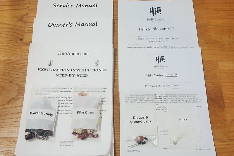 Sansui AU-111 restoration kit filter capacitor repair rebuild fix  			