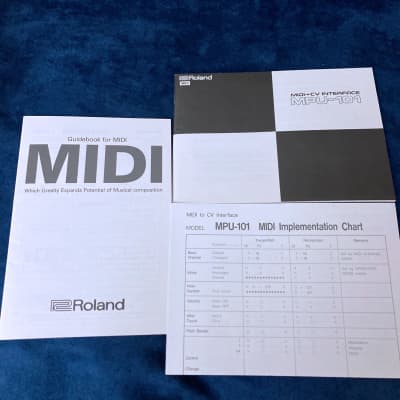 Roland  MPU-101 Vintage  MIDI to CV/Gate Converter • Like NEW • Manual image 13