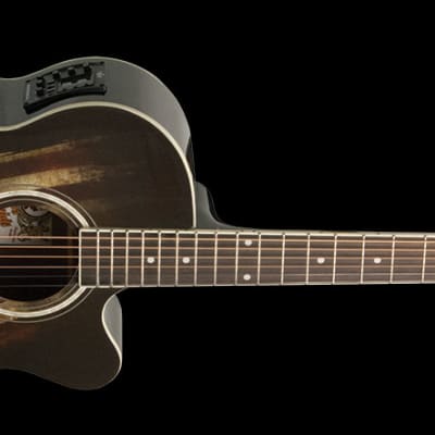 Oscar Schmidt OG10CEFLAG Concert Cutaway Spruce Top Mahogany Neck 6-String Acoustic-Electric Guitar image 3