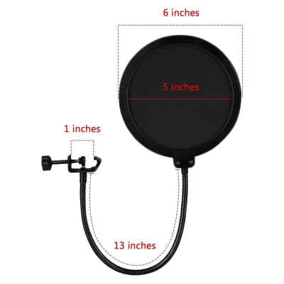 For Creators Mic Pop Filter Compatible With Blue Yeti, Yeti X, Yeti Pro, Yeti Nano, Snowball Ice, Snowball, Microphone Filter Shield, Wind Pop Screen, Antipop Mask With C-Clamp image 2