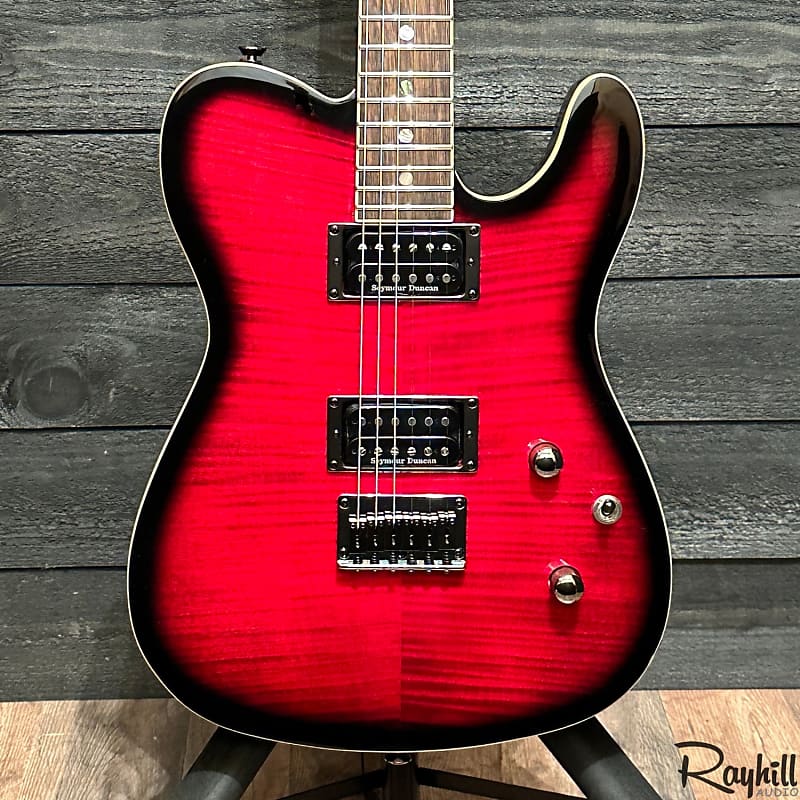 Fender Special Edition Custom Telecaster Red Burst Electric Guitar FMT image 1
