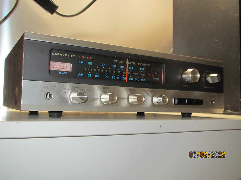 Vintage Lafayette LR100 1969 Woodgrain Vinyl Veneer Must Reverb