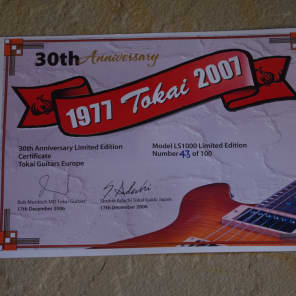 Tokai 2007 LS 1000 - Limited 30th Anniversary 2007 - 2 Tone Sunburst image 23