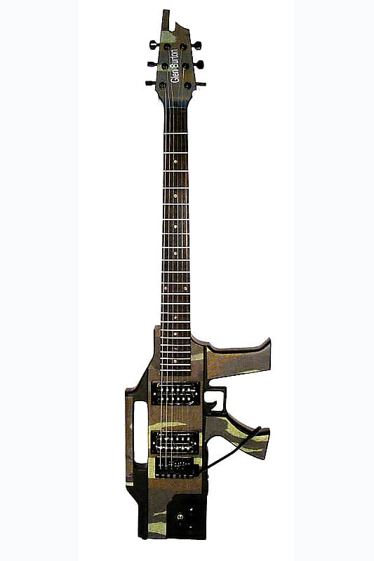 Glen Burton GE47 CAM Basswood Body Maple Neck AK47 Machine Gun 6 String Electric Guitar w Bag Strap Picks Wrench