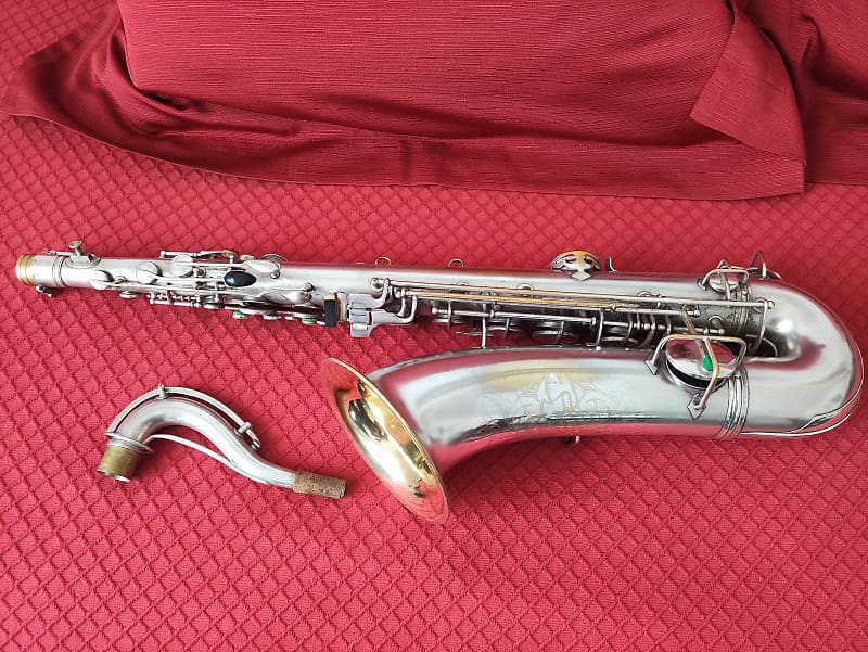 CONN NEW WONDER I TENOR SAX 115XXX SILVER ALL ORIGINAL, SOUNDS BEAUTIFULLY image 1