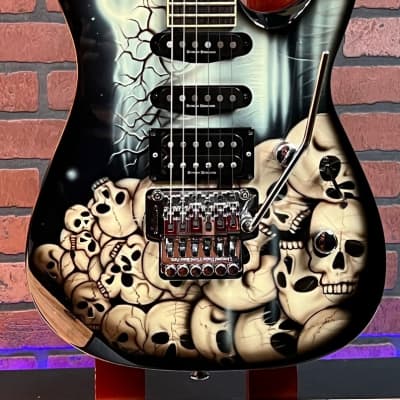 1996 Jackson DK2 Pile of Skulls Guitar, Made in Japan. HSS, Floyd, w/ Bag image 1
