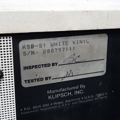 (2) Klipsch KSB-S1 - White Speakers image 5