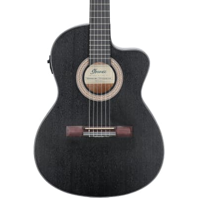 Ibanez GA5MHTCE Classical Acoustic-Electric Guitar, Weathered Black image 7