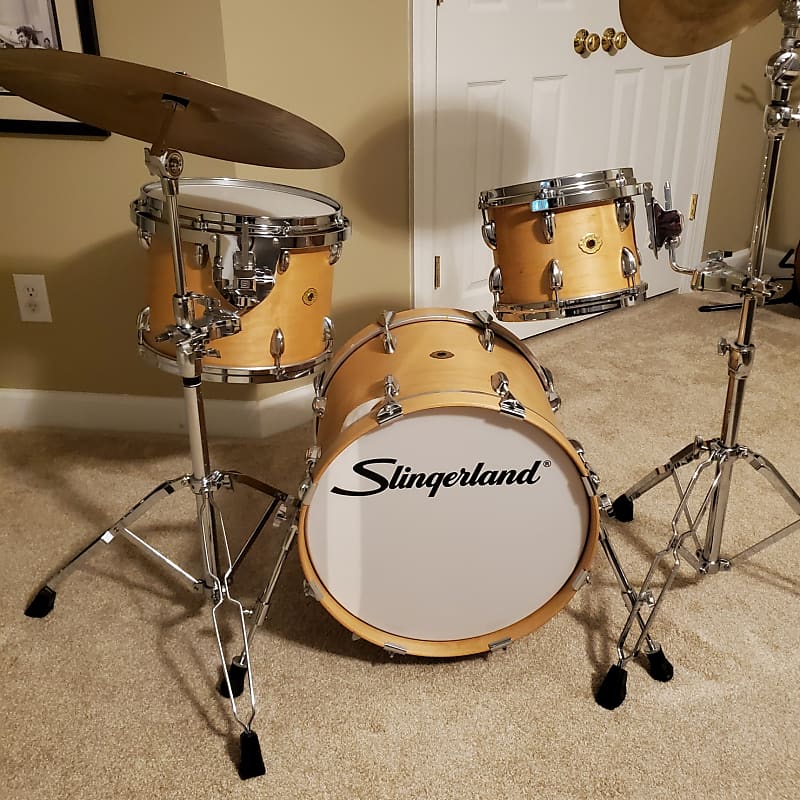 Slingerland Nashville and Conway Studio King Drum Set Natural | Reverb