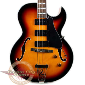 Used Dean Palomino Hollow Body Archtop Electric Guitar Sunburst image 1