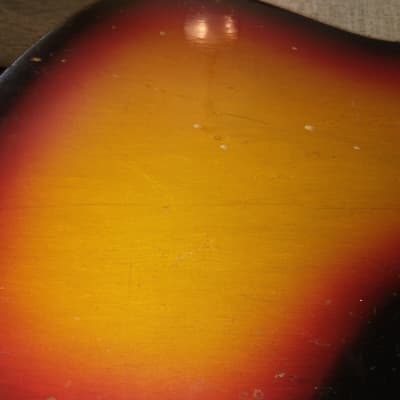 Silvertone 1490 Bass Guitar Body 1970 Sunburst Made in Japan image 6