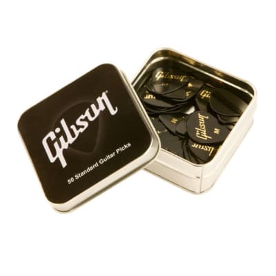 Gibson Guitar Pick Tin 50 Heavy Picks for sale