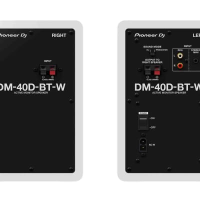 Pioneer DJ DM-40D-BT-W 4-inch Desktop Active Monitor Speaker with Bluetooth - White image 3