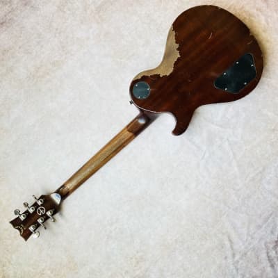 Dean USA Leslie West Signature Tattered N Torn Relic 2021 - Trans Brazilia Burst image 16