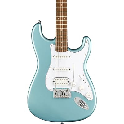Squier Affinity Series Stratocaster HSS Limited Edition Electric Guitar in Ice Blue Metallic image 2