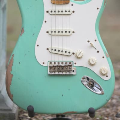 Fender Custom Shop Limited Edition Fat 50s Strat, Relic, 1-Piece Maple Neck - Super Faded Aged Seafoam Green for sale