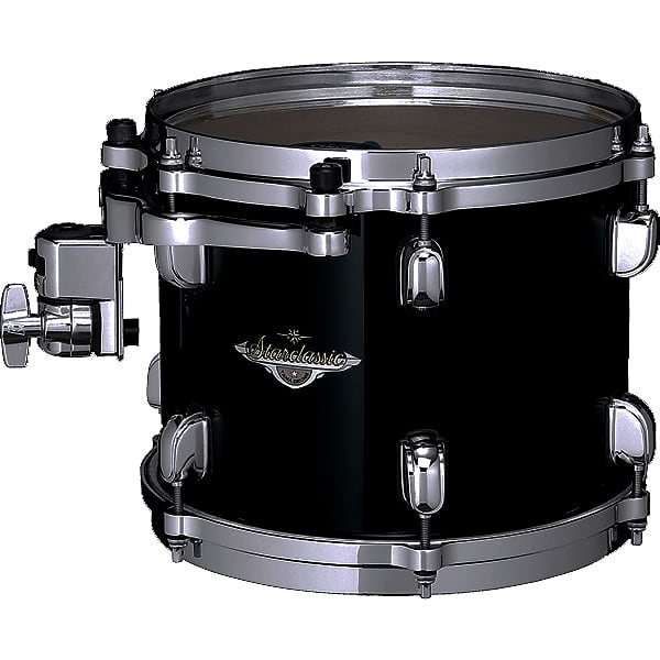 Tama MAT1007BN-PBK Starclassic Maple Lacquer Rack Tom 10" x 7" - Piano Black/Black Nickel HW image 1