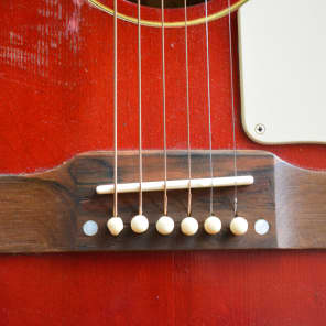 Gibson B-25 1960s Red/White pick guard image 3
