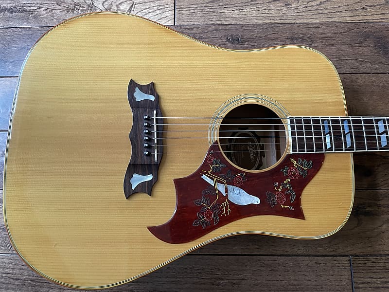 Vintage 1970s Aria WD35 Custom Dove Acoustic Guitar Natural Cherry MIJ  Matsumoku w/ HSC gibson