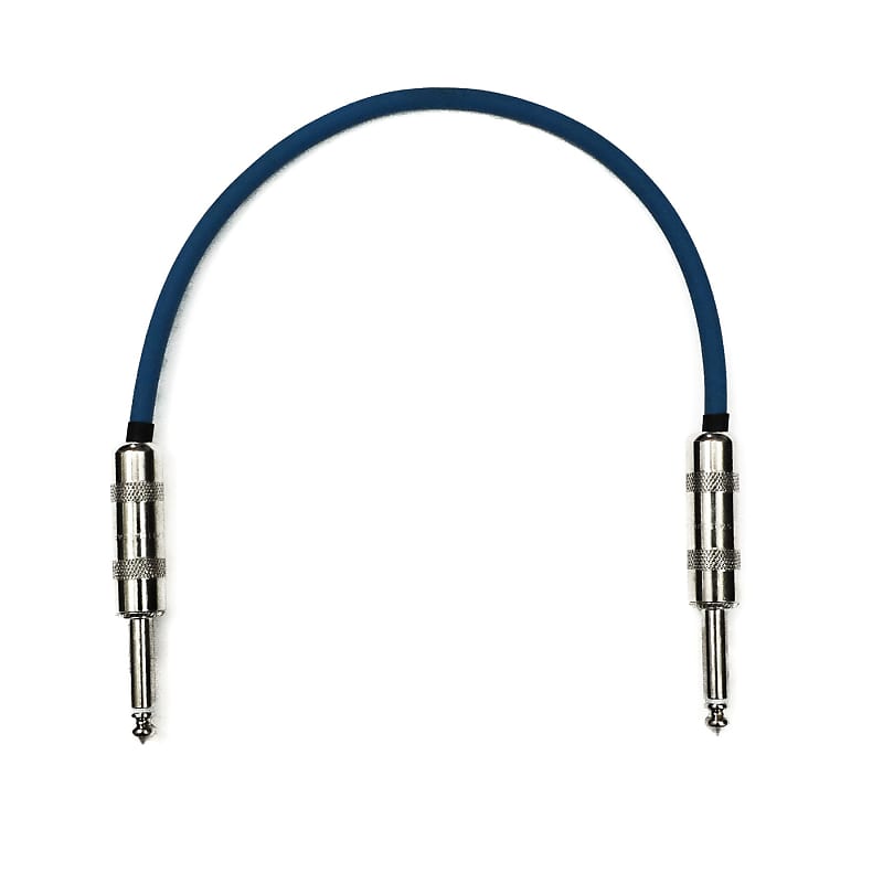 Lincoln ROUTE 24 VOLTS / 1/4" TS Unbalanced Interconnect Gotham GAC-1 Large Format 5U Modular Patch Cable - 3FT BLUE image 1