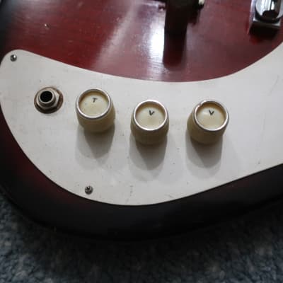 Vintage 1960s Teisco Kawai Wine Red Guitar MIJ Blues Machine Ry Cooder Hound Dog Taylor 3 PU Rare 24.5 scale image 6